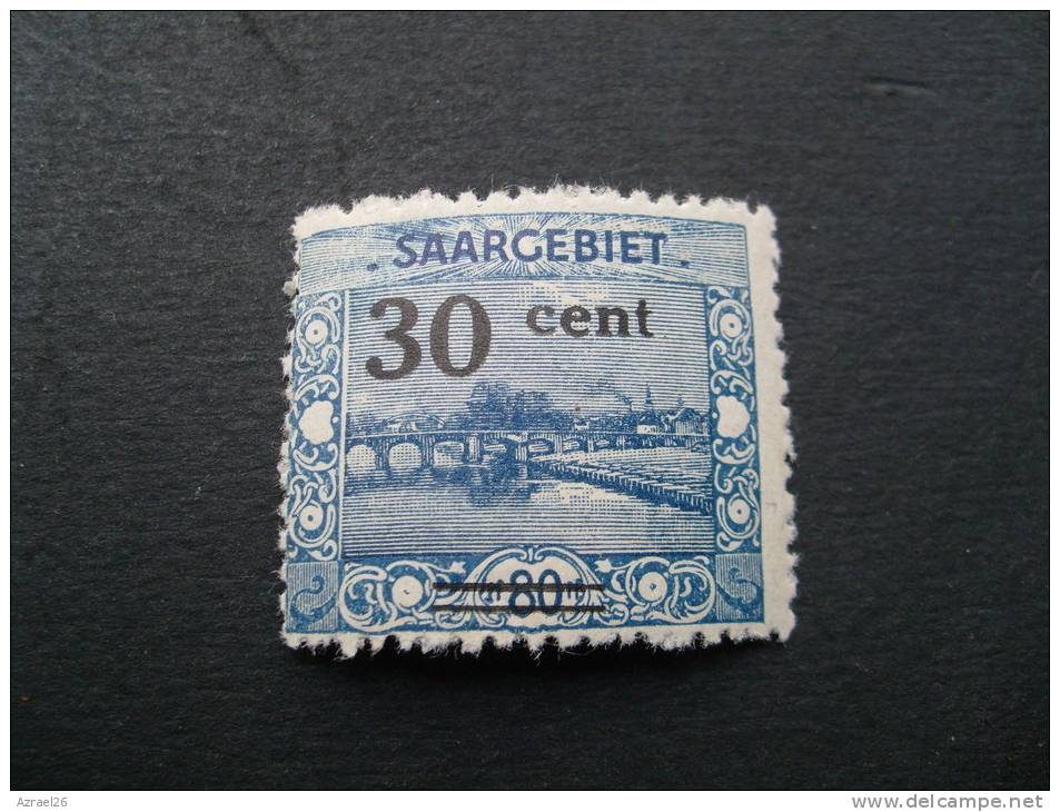 Sarre Variété N° 75b (sans Point) Neuf ** - Unused Stamps