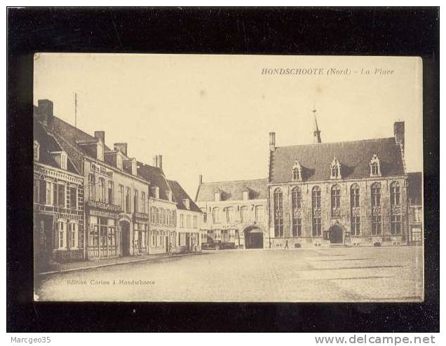 Hondschoote La Place  édit.corion Hotel Des Flandres Bieres "motte-cordonnier" - Hondshoote