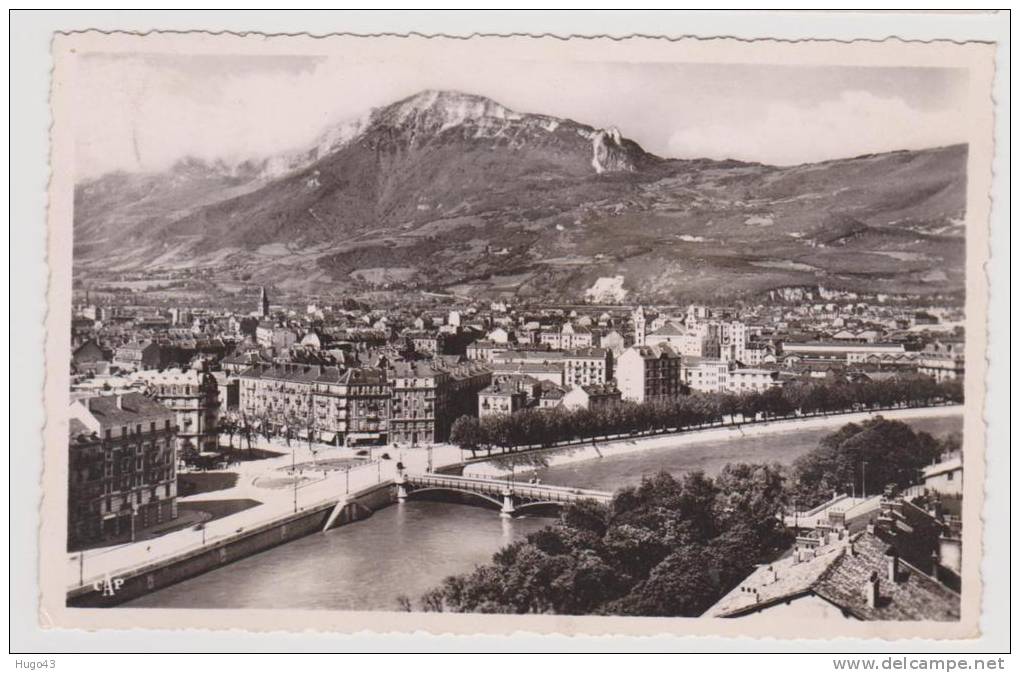 (RECTO/VERSO) GRENOBLE EN 1951 - VUE GENERALE - EDITION ODDOUX A GRENOBLE - Grenoble