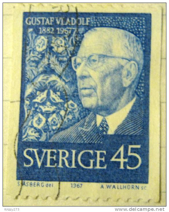 Sweden 1967 King Gustav VI 85th Birthday 45ore - Used - Nuevos