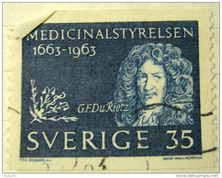 Sweden 1963 Medicine G F Du Rietz 35ore - Used - Used Stamps