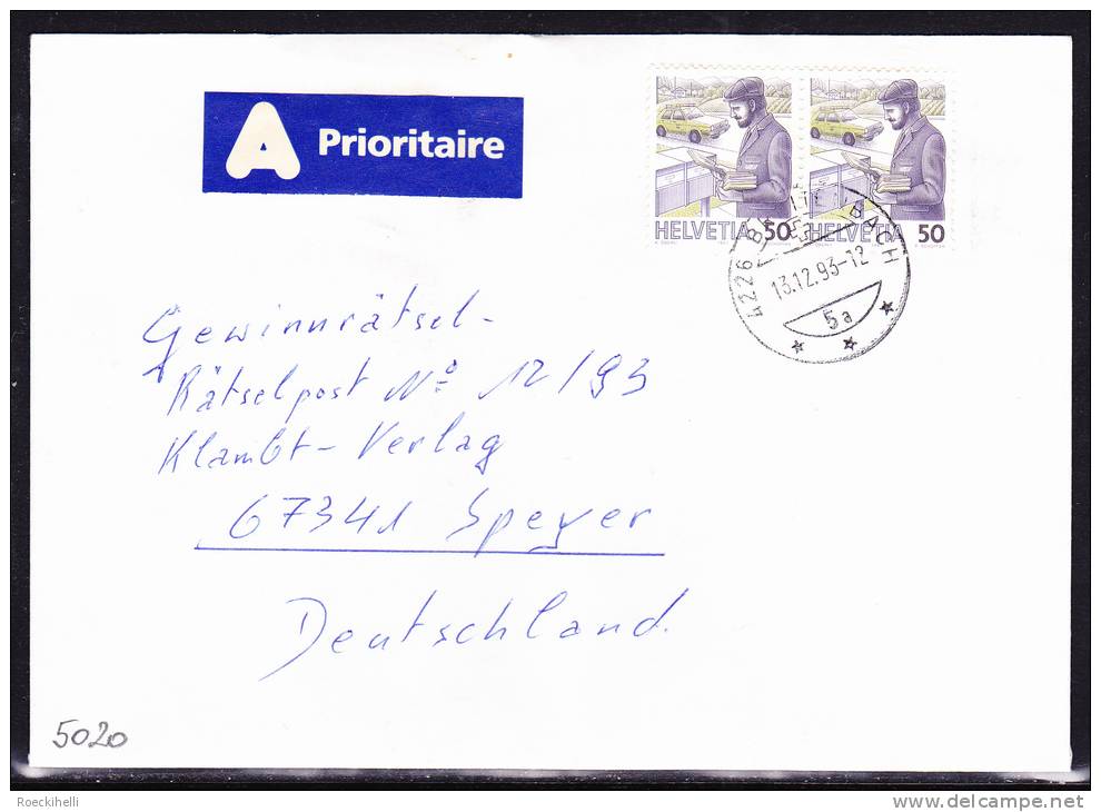 13.12.1993  -  Bedarfsbeleg, Gelaufen Von Breitenbach Nach Speyer / D - Siehe Scan  (ch 5020) - Lettres & Documents