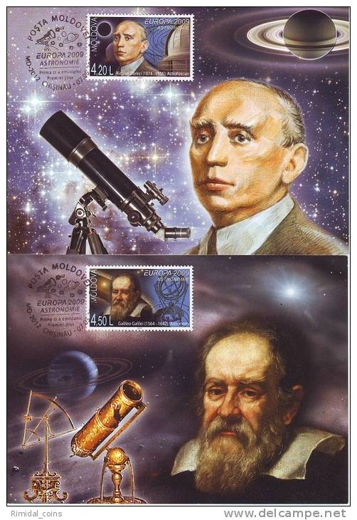 Moldova, Moldawien, Moldavie, 2 Maximum Card / Europe Europa - Astronomy, 2009 - 2009