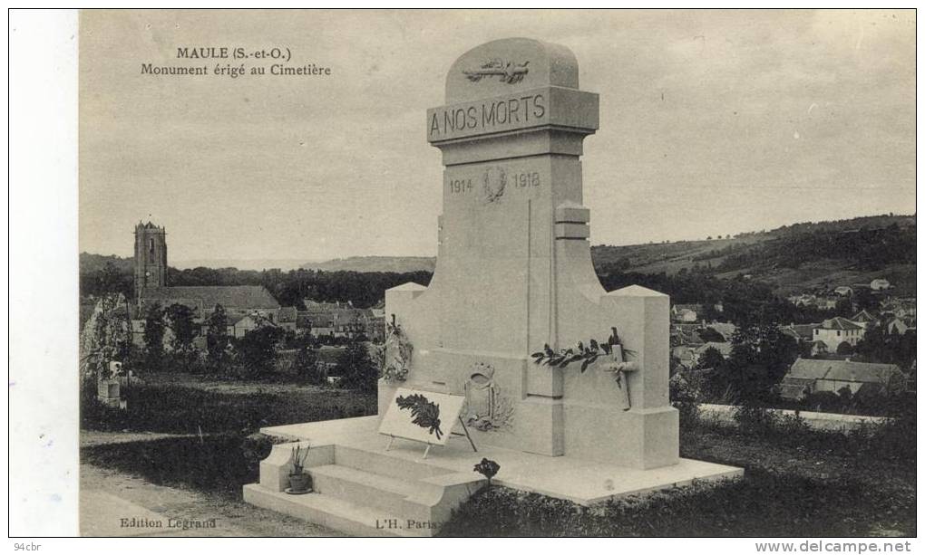 CPA ( 78)   MAULE        Monument Erigé Au Cimetiere - Maule