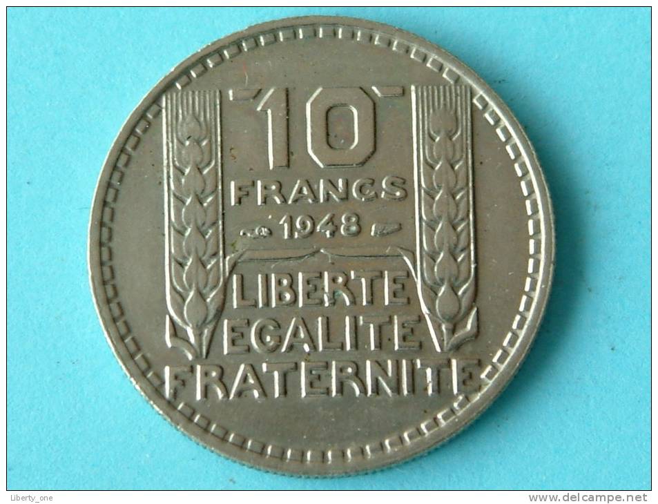 1948 - 10 FRANCS / KM 909.1 ( Uncleaned Coin - Voir / See Details Zie Foto ) ! - Autres & Non Classés