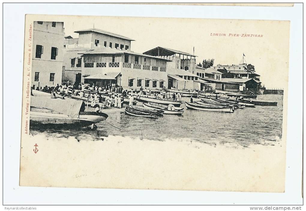 1900s Zanzibar Londin Pier Boats Shoreline Ppc/cpa Unused - Tanzania