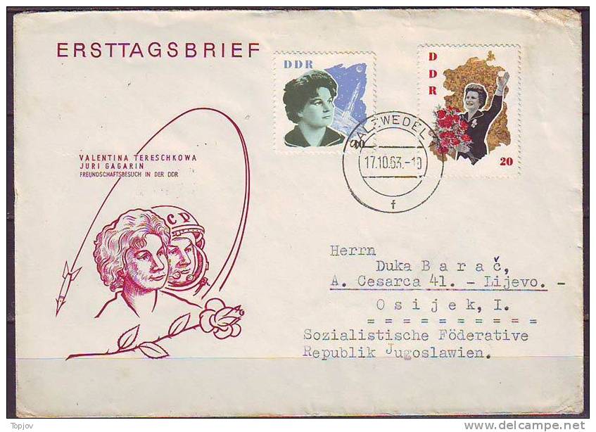 DDR - GERMANY  - SPACE - VALENTINA  TERESCHKOWA  - 1963 - Beroemde Vrouwen
