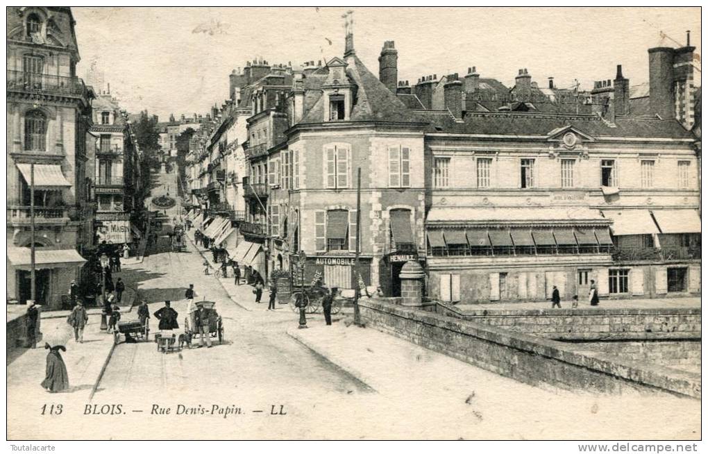 CPA 41 BLOIS RUE DENIS PAPIN 1923 - Blois