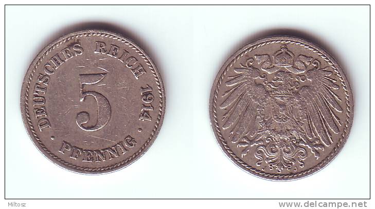 Germany 5 Pfennig 1914 J - 5 Pfennig