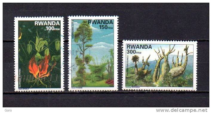 Rwanda    1997   .-   Y&T  Nº    1329/1331 - Gebruikt