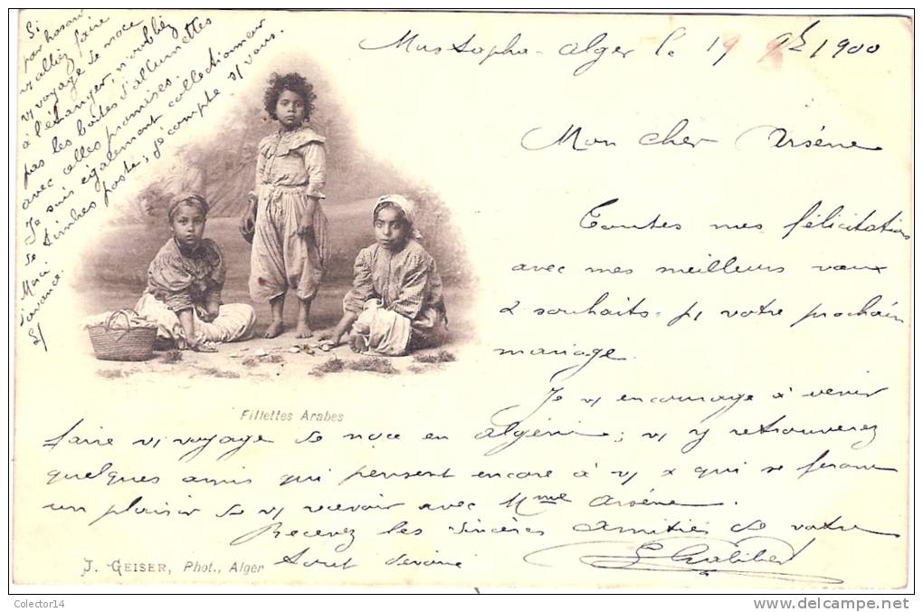 ALGER   FILLETTES ARABES   1900 - Kinderen