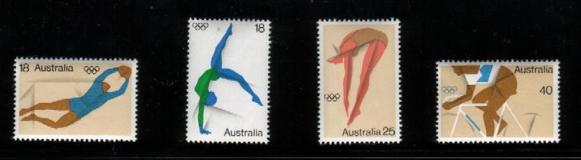 AUSTRALIA 1976 MONTREAL OLYMPICS SET OF 4 NHM Football Soccer Gymnastics Diving Cyclying - Ete 1976: Montréal