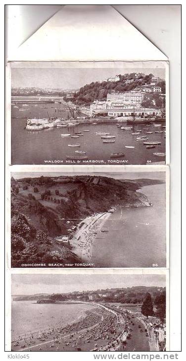 Angleterre - GREETING LETTER CARD 8 Views Of TORQUAY - CPSM Dépliant - Torquay