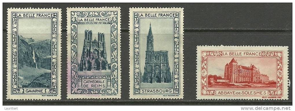 FRANKREICH France Vignetten La Belle France - 4 Different Stamps - Tourism (Labels)