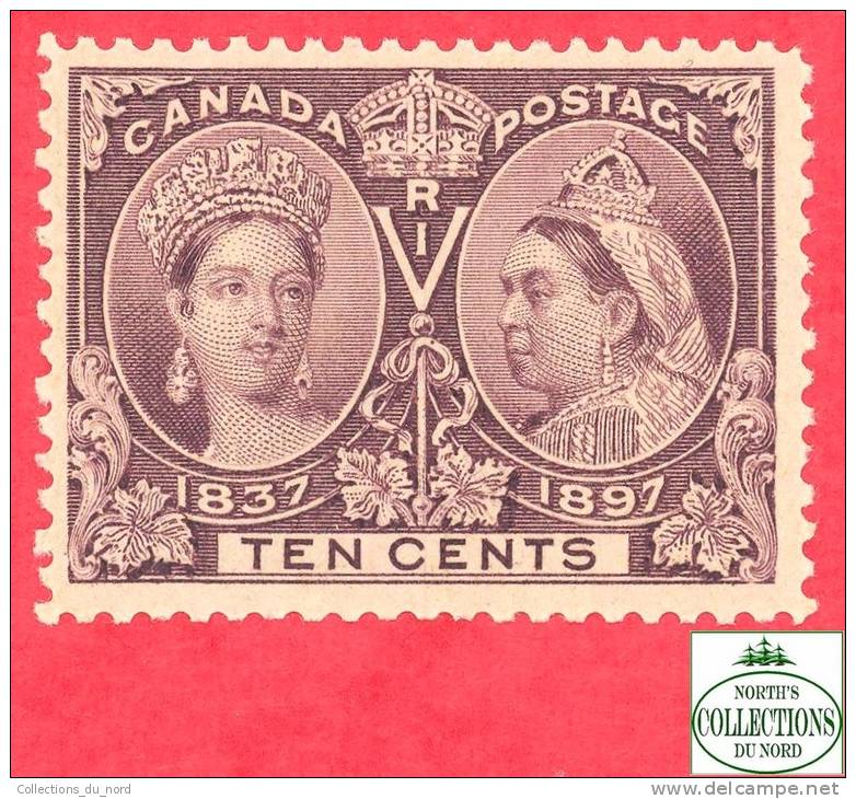 Canada # 57 Scott /Unisafe - MINT NEVER HINGED F/VF - 10 Cents - Diamond Jubilee Issue - Neuf  Sans Charnière F/VF - Unused Stamps