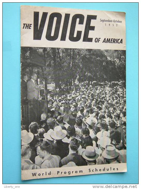 The VOICE Of AMERICA September-October 1952 World Program Schedules ( Zie Foto Voor Details ) ! - Autres & Non Classés