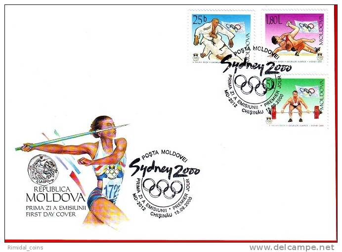 Moldova, FDC, Summer Olympic Games Sydney 2000 - Verano 2000: Sydney