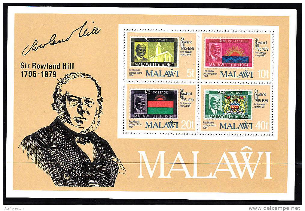 Mw0610 Malawi 1979, SG610, Death Centenary Sir Rowland Hill Miniature Sheet, Unmounted Mint - Malawi (1964-...)