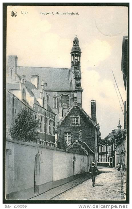 Carte Postale De Lier (Begijnhof, Margarethastraat) Expédiée Vers Bruxelles En 1909 - Lier