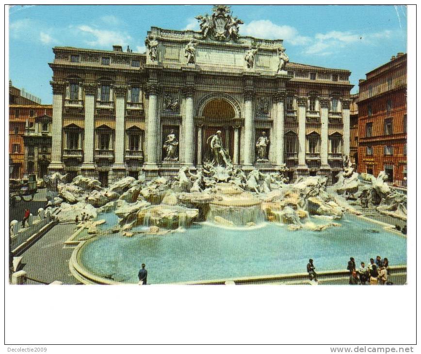 ZS25816 Roma Fontana Di Trevi Used Perfect Shape Back Scan Available At Request - Fontana Di Trevi