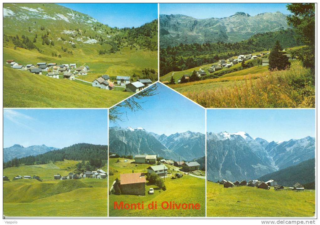 SWITZERLAND-SVIZZERA-SCHW   EIZ-SUISSE-  MONTI DI OLIVONE--CIRCULATED 1994 - Olivone