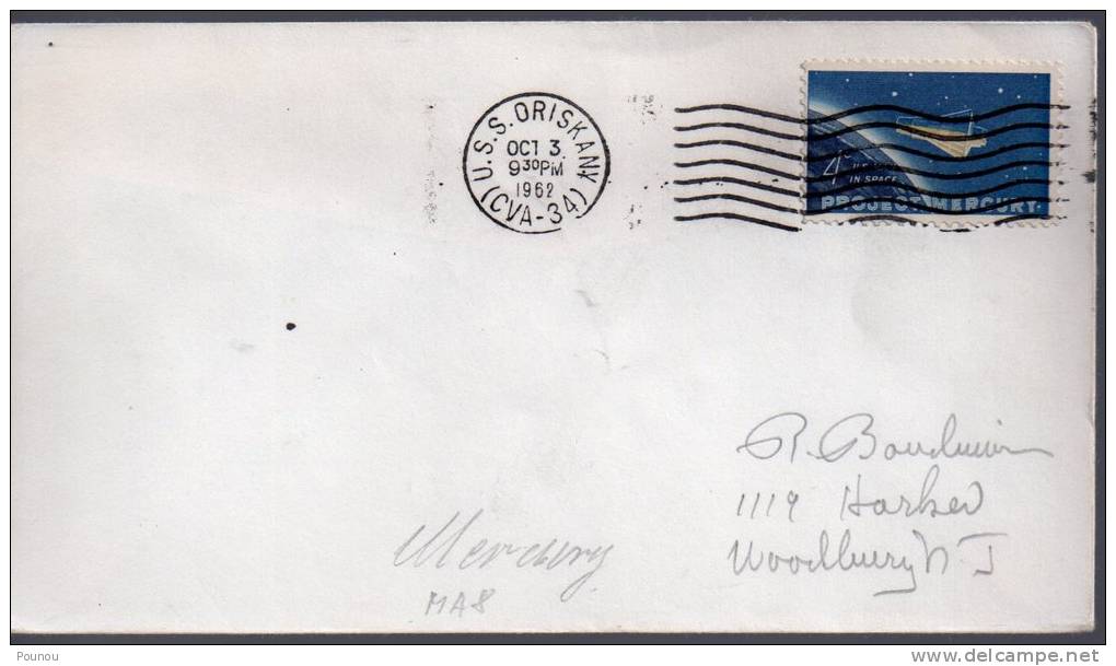 &#9733; US - PROJECT MERCURY - USS ORISKANY - 1962 (4508) - United States