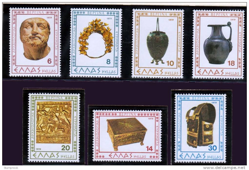 Greece Scott  1306-121 Mint NH Archeological Finds. - Unused Stamps