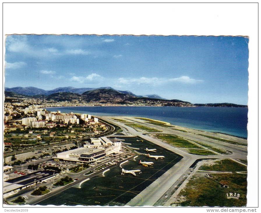 B57738 Nice L`Aeroport De Nice Plane Avions Airport Aéroport  Perfect Shape - 1946-....: Modern Tijdperk