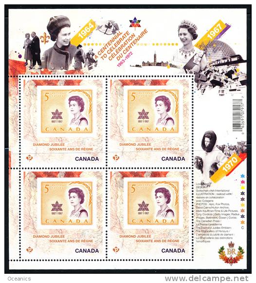 Canada (Scott No.2514a - 60e Reine / Elizabeth / The Queen 60e) [**] (P) - BF / SS - Blocks & Sheetlets