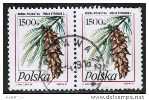 POLAND  Scott #  3014  VF USED Pair - Gebraucht