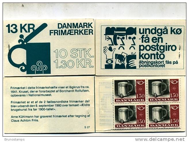 DENMARK/DANMARK - 1980  NORDEN   BOOKLET   MINT NH - Postzegelboekjes