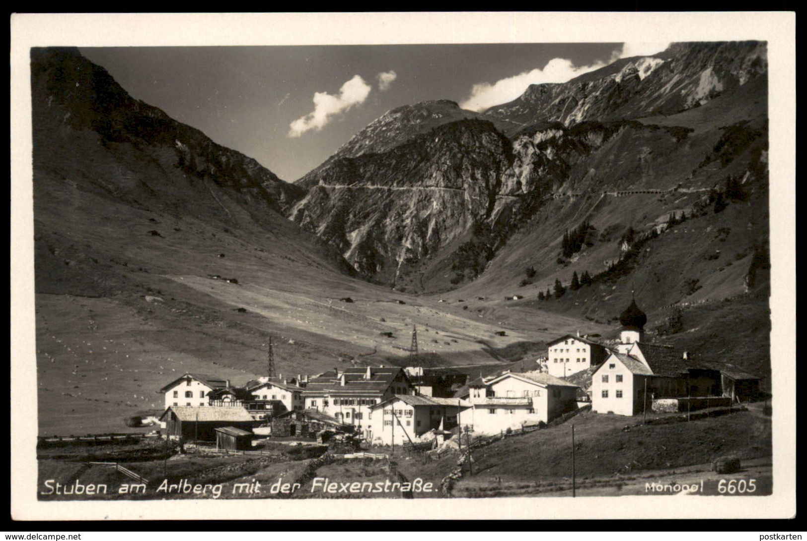 ALTE POSTKARTE STUBEN AM ARLBERG MIT DER FLEXENSTRASSE Klösterle Kloesterle Austria Autriche Cpa Postcard Ansichtskarte - Stuben