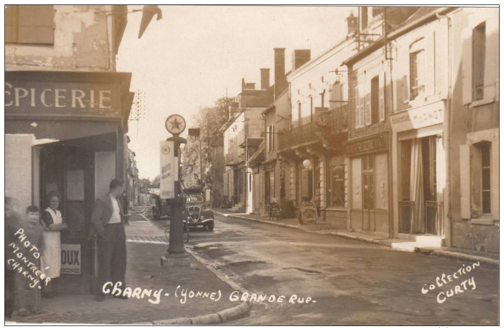Cpa   Charny. Grande Rue. Collection Curty. Carte-photo - Charny