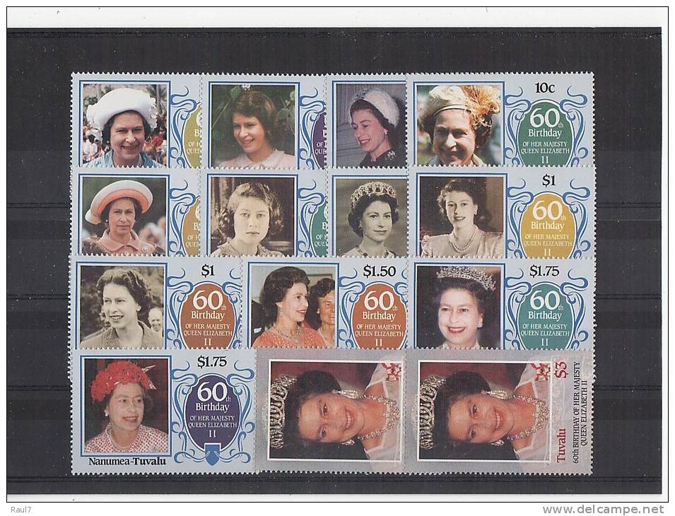 Tuvalu- 60e Ann Reine Elisabeth II - 14v Neufs ** // Mnh - Tuvalu (fr. Elliceinseln)