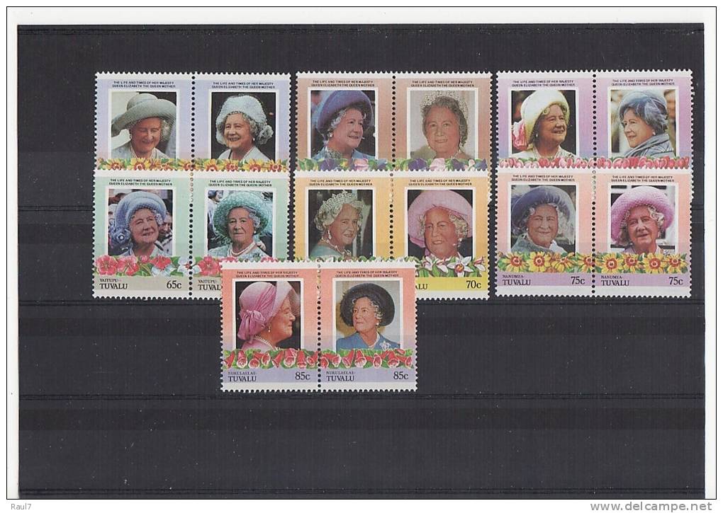 Tuvalu- 85e Ann Reine Mere - 14v Neufs ** // Mnh - Tuvalu (fr. Elliceinseln)