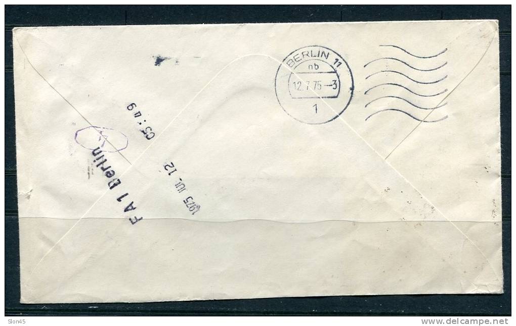 Germany 1975 Cover To Berlin Single Usage Pair (MeF) CV 25 Euro - Sonstige & Ohne Zuordnung