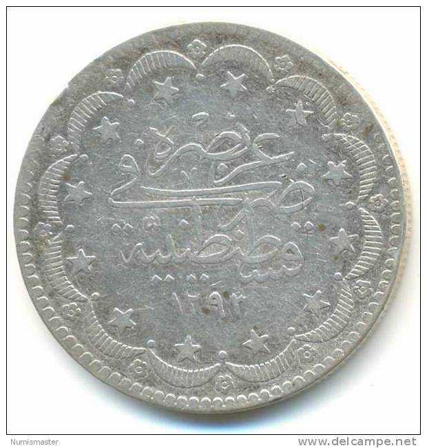 TURKEY , 20 KURUSH AH 1293/2 - Turquia