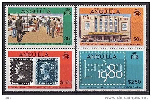 Anguilla - 1980 - London 80, Expo Philatélique - 4v Neufs ** // Mnh - Anguilla (1968-...)