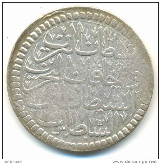 TURKEY ,  KURUSH AH 1106 , CONSTANTINOPOLE MINT , MUSTAFA II - Turkey