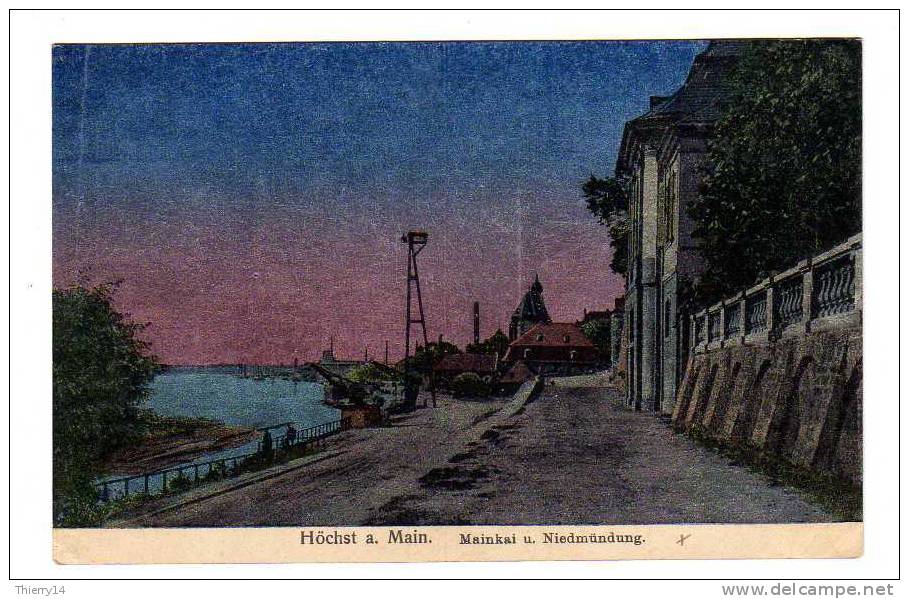 Höchst A. Main - Mainkai U. Niedmündung - Quai Et Estuaire - Hoechst