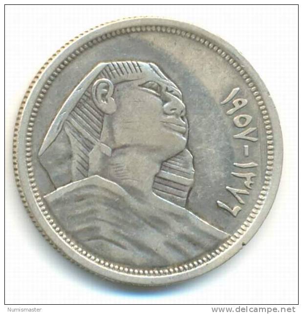 EGYPT , 10 PIASTRES AH 1376 / 1957 - Egypt