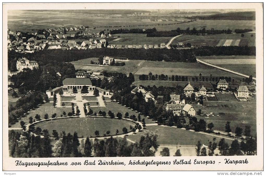 2826. Postal  BAD DURRHEIM (Baden Wurttemberg) Vista Aerea Kurpark - Bad Duerrheim