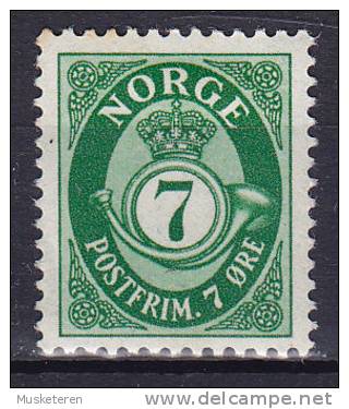 Norway 1941 Mi. 219      7 Ø Posthorn MH* - Ungebraucht