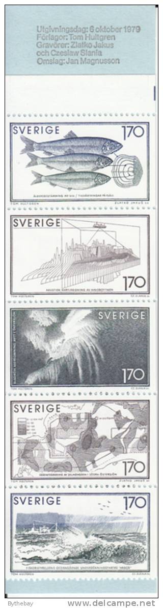 Sweden MNH Scott #1303a Complete Booklet Sea Research - 1951-80