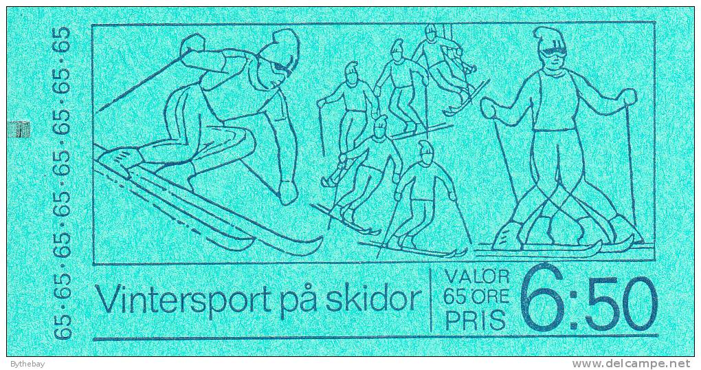 Sweden MNH Scott #1035a Complete Booklet Skiing - 1951-80