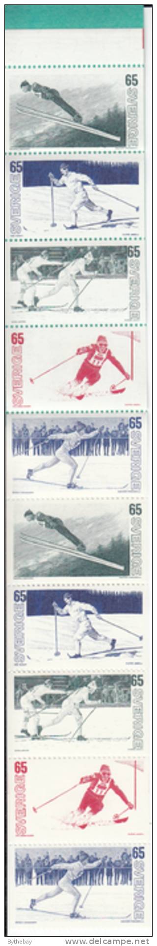 Sweden MNH Scott #1035a Complete Booklet Skiing - 1951-80