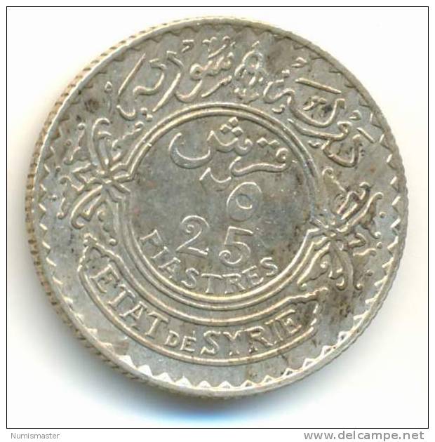 SYRIA , 25 PIASTRES 1933 - Syrie