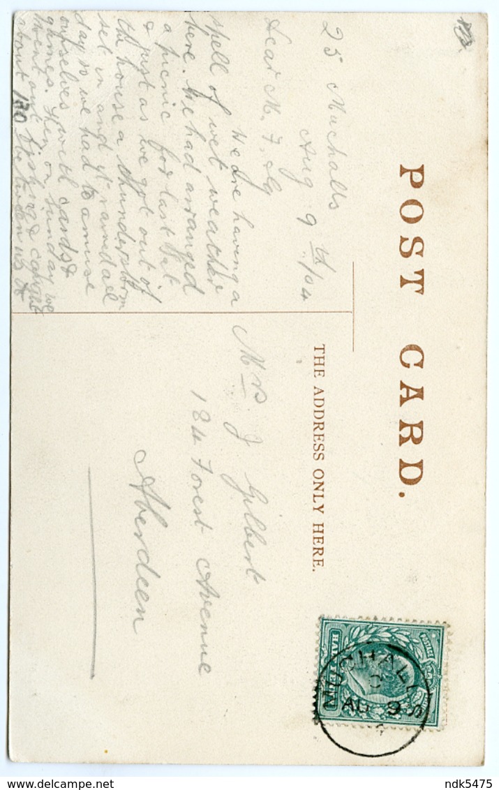 LINN OF DEE / POSTMARK - MUCHALLS (SINGLE CIRCLE) / ADDRESS - ABERDEEN, FOREST AVENUE (GILBERT) - Aberdeenshire