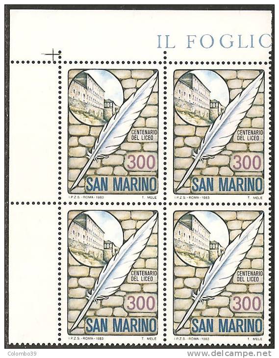 San Marino 1983 - 1118 - Liceo - Bloc 4x - MNH** - Neufs
