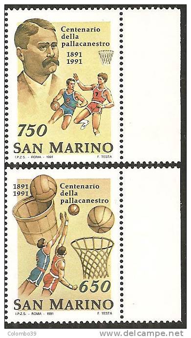 San Marino 1991 - 1321-22 - Pallacanestro - MNH** - Neufs